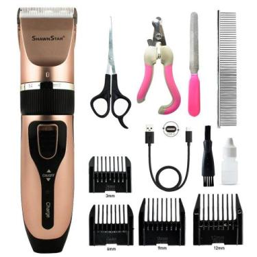 Imagem de Kit Completo Para Tosa De Cachorros E Gatos Pets Maquina Recarregável 