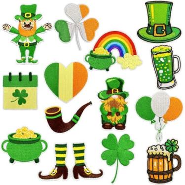 Imagem de Adesivos de ferro para o Dia dos Namorados (chapéu de cerveja verde)