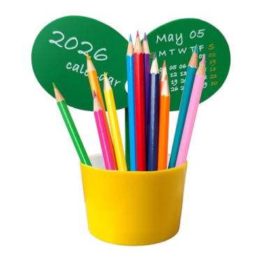 Imagem de Calendário de mesa 2026 | Organizador elegante em forma de botão - Suporte de para calendário de mesa - para homens, mulheres, colegas de trabalho, Natal, funcionário, ano novo, adultos,