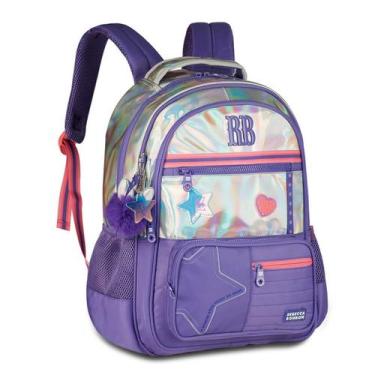 Imagem de Mochila de Costas Oficial REBECCA BONBON Holográfica RB27017 Cor:Lilás