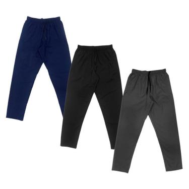 Imagem de Kit 3 Calças de Tactel Black Bear Lisa Básica Masculina Casual-Masculino