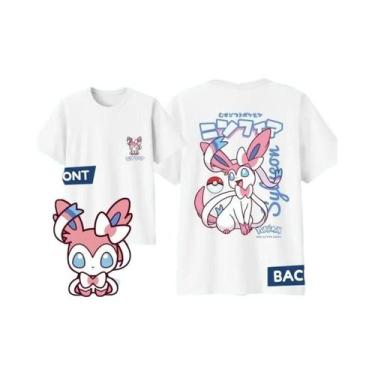 Imagem de Camiseta Masculina De Algodão Pokémon Anime Sylveon, Verão, Harajuku, 