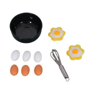 Imagem de Mini Tigela Fritadeira De Ovos Batedor De Ovos Modelo De Comida 10 Peç
