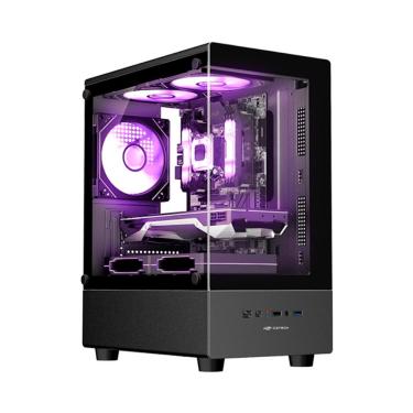 Imagem de Gabinete Gamer Aquário C3Tech MT-G150BK - Vidro Temperado - Micro ATX - Preto