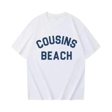 Imagem de Camiseta Feminina Casual De Verão Estilo Harajuku Com Mangas Curtas Co