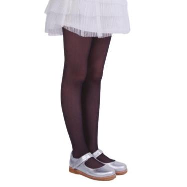 Imagem de Meia Calça Infantil Fina Fio 20 Lobinha Lupo, M, Preto