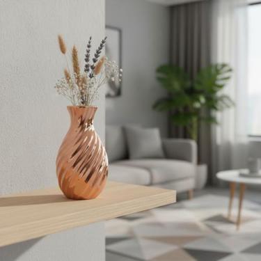 Imagem de Mini Vaso Decorativo Metalizado Dourado Rosé Gold ou Prata Para Sala Q