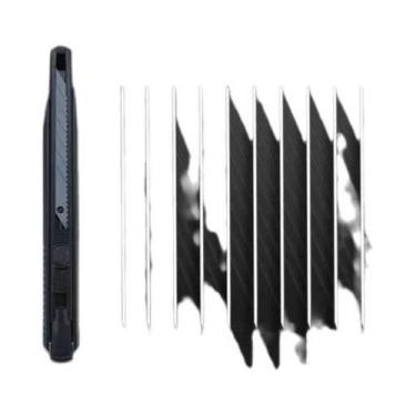 Imagem de Pequeno Canivete Utilitário De Metal Para Papelaria 30 graus Cortador 