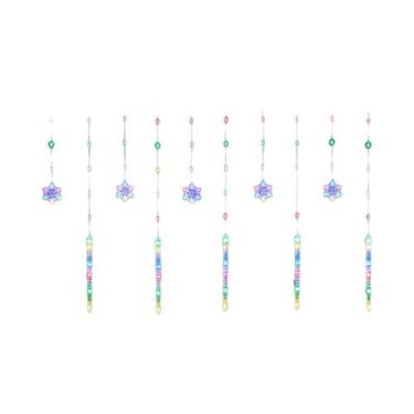 Imagem de Luzes De Cortina LED De Natal Com Padrões De Floco De Neve E Gelo, Luz
