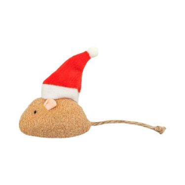 Imagem de Brinquedo Interativo De Natal Com Catnip Para Gatos, Rato De Borracha 
