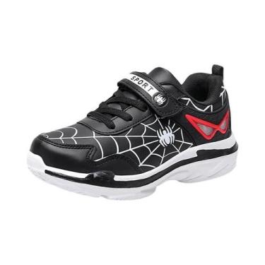 Imagem de Tênis Esportivos Infantis Leves Com Estampa De Cartoon Spider, Confort