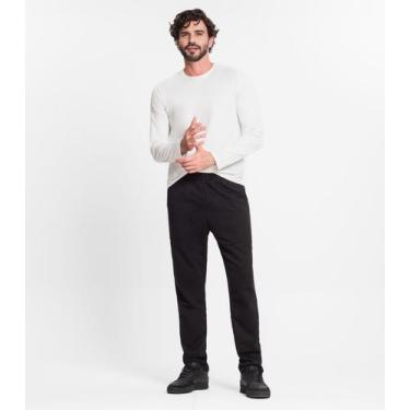 Imagem de Calça Masculina Moletom Peluciado Diametro Preto, Plus G2, Preto