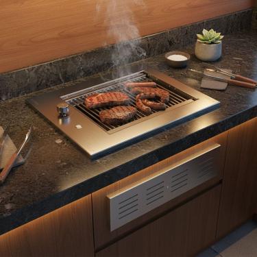 Imagem de Churrasqueira Grill de Embutir a Gás com Veneziana Diamond Little GLP