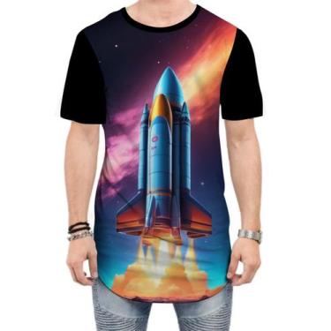 Imagem de Camiseta Longline Foguete Espacial Space Rocket Espaço 4 - Kasubeck St