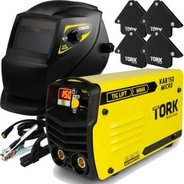 Imagem de Máquina Inversor Solda 150A Tig Lift MMA Máscara 4K Esquadro - Super T