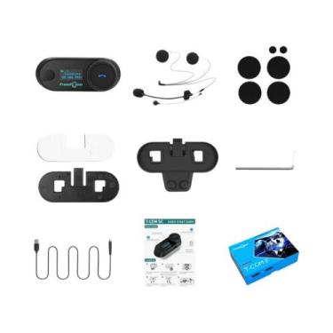 Imagem de Intercomunicador Bluetooth Para Motocicleta, Fones De Ouvido Para Capa