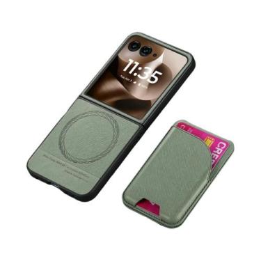 Imagem de Capa De Telefone Em Couro Para Motorola Razr 60 50 40 Ultra Com Porta 