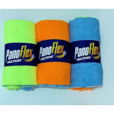 Imagem de Pano Flex Multiuso 3 Unidades De Pano De Chão De Microfibra De 48cm X 