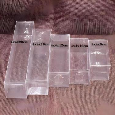 Imagem de Caixas De Presente De PVC Transparente 4x4x8-20cm Pacote Atacado Para 