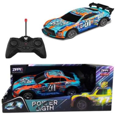 Imagem de Carrinho De Controle Remoto Azul e Laranja Zippy Toys