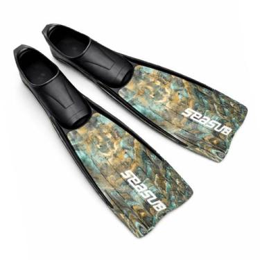 Imagem de Velox Camuflada Seasub, Nadadeira Fechada para Mergulho Pesca Sub, BRA