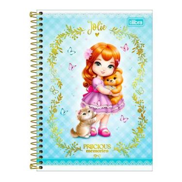 Imagem de Caderno espiral 1/4 pequeno Jolie 80 folhas Tilibra, Verde