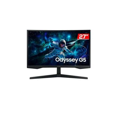 Imagem de Monitor Samsung Odyssey  G5  27" QHD VA LS27CG552ELMZD  165HZ 1 (MPRT)  Display Port HDMI Headphone USB-C