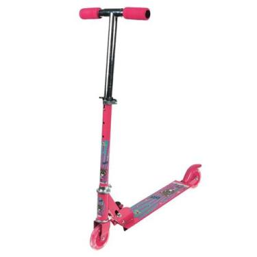 Imagem de Patinete Divertido 2 Rodas C/ Luz Metal Girl Menina Dobrável