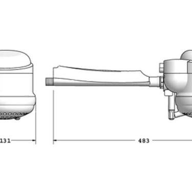 Imagem de Chuveiro Elétrico Blinducha com Cano Branco 220 V/ 7500 W - Lorenzetti