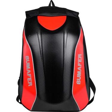 Imagem de Mochila Motociclista Impermeável Vermelha 50x40x20cm Bumafer