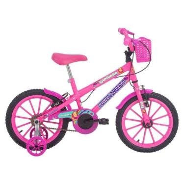 Imagem de Bicicleta Infantil Aro 16 Capivara Lovers com Freio V-Brake Rosa Chicl