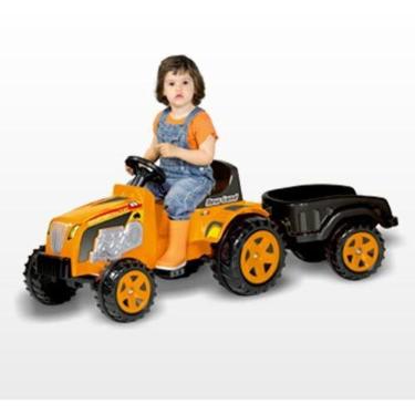 Imagem de Mini Trator Fazendeiro Amarelo Com Caçamba Big - Biemme