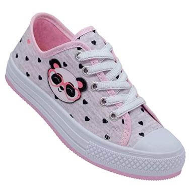 Imagem de Tênis Infantil Meninas Botinha De Personagem Panda Cano Alto e Cano Baixo (20, CinzaCanoBaixo)