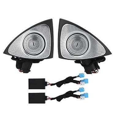 Imagem de Alto-falante 3D Benz - Super Tweeter alto-falante de áudio de carro Tweeter alto-falante de porta Tweeters cor 3D giratório Tweeter alto-falante estéreo de carro com