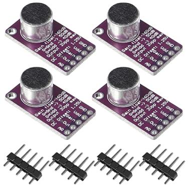 Imagem de 4 peças MAX9814 Amplificador de Microfone Electret AGC Módulo Pré-amplificador de Microfone Controle Automático de Ganho, para Arduino