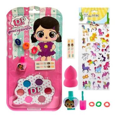 Mala Kit Maquiagem Infantil Barbie Batom Sombra Esmalte