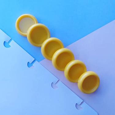 Imagem de Kit 12 Discos P 18mm de Caderno Infinito Sistema Inteligente Amor Infinito Cadernos - Liso (Amarelo Metalizado)