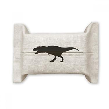 Imagem de Bolsa de linho de algodão para lenços faciais Dinosaur Bones