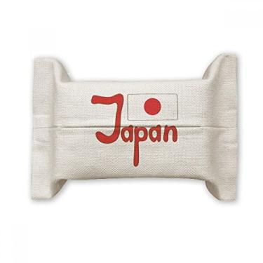 Imagem de Bolsa de linho de algodão com estampa vermelha da bandeira nacional do Japão
