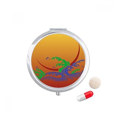 Imagem de Caixa de armazenamento de remédios com flor de cultura japonesa para caixa de armazenamento de remédios