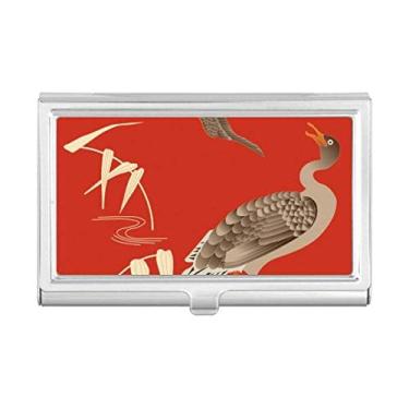 Imagem de Carteira de bolso com porta-cartões para outono da cultura japonesa vermelha