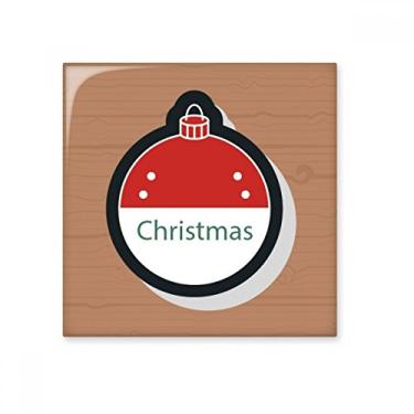 Imagem de Emblema de Natal Ícone de desenho animado de Natal Azulejo brilhante Decalque vitrificado Pedra adornada