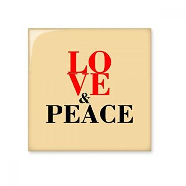 Imagem de Azulejo de cerâmica brilhante de Amor e Paz Mundo No War Pedra adornada tijolo vitrificado
