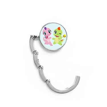 Imagem de Gancho de mesa Dinosaur Kingdom Love You com fecho decorativo e gancho dobrável