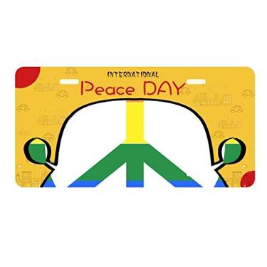 Imagem de DIYthinker Rainbow Gay LGBT Placa de licença para decoração de carro Dia da Paz