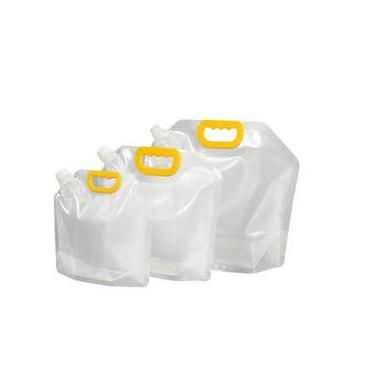 Imagem de Pacote com 3 sacos de recipiente de água dobrável, premium livre de BPA, plástico transparente de grau alimentício, tanque de transporte de água superleve, 1,5 L 2,5 L 5 L para acampamento, caminhada, mochilão, garrafa de água dobrável