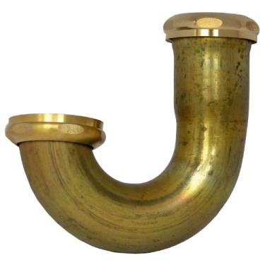 Imagem de LASCO 03-3417 L.A. Padrão J-Bend para conexão de armadilha de pia com L.A. Code J-Bend Less Cast Ell, 3,8 cm, latão áspero