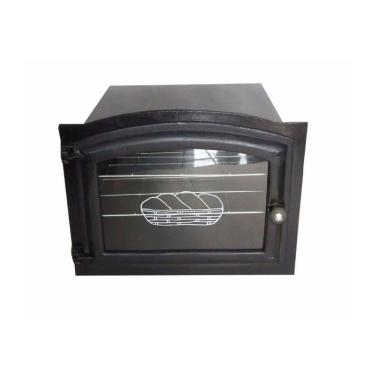 Imagem de Forno Ferro Fundido Porta Vidro Fogão A Lenha 48x35x30cm P