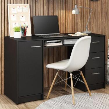 Mesa de Escritório Industrial Cinza 120cm Mood Madesa - Madesa Móveis