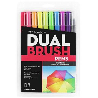 Imagem de Estojo Dual Brush com 10 Canetas Pincéis, Cores Brilhantes